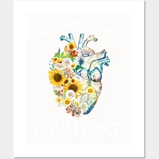 Succulents plant lovers, human heart, Plants lovers, plants grow at your own pace Posters and Art